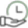 Green arc, simple graphical element, on black background, minimalist design.
